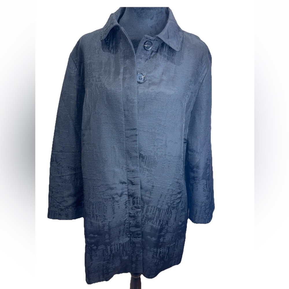 Chico’s size 3/US‎ 16-18 women’s black wrinkle resistant raincoat trenchcoat